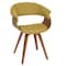 Armen Living Summer Modern Chair In Green Fabric and Walnut Wood LCSUCHWAGR - alternate 1
